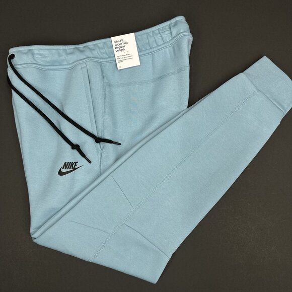Nike Tech Fleece Pants Joggers Denim Turquoise FB8002-464 Men’s Sizes - Picture 1 of 7